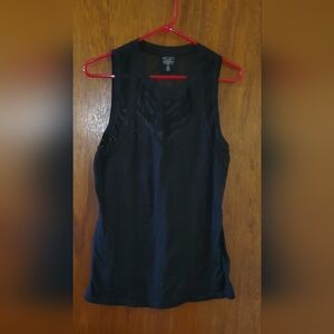 Athleta Oxygen Black Sleeveless Tank Top Sz Xl